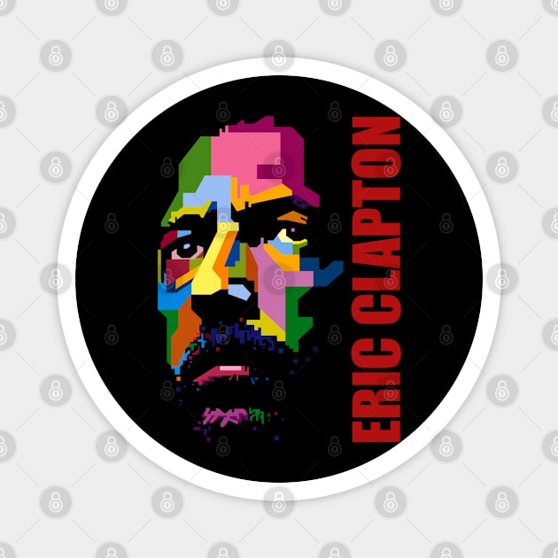 Eric clapton in Pop Art Magnet by Mulyadi Walet